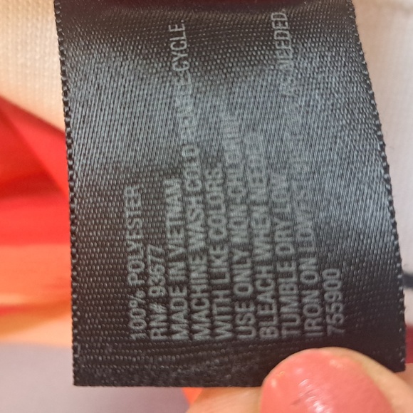 Worthington Coral/Gray/Black Short Sleeve Blouse. Size XL NWOT - Picture 9 of 9